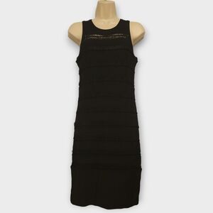 Chelsea and Walker NWT Black Bandage Bodycon Braided Sleeveless Dress Size Small